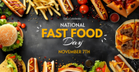 Black National Fast Food Facebook Shared Image template