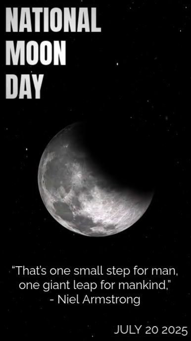 Black National Moon Day Instagram Reel template