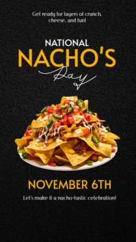 Black National Nachos Day Instagram Story template
