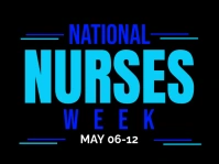 Black  National Nurses Week Flyer Yard Sign template