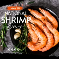 Black National Shrimp Day Instagram Post template