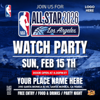 Black NBA All-Star Watch Party Instagram Post template
