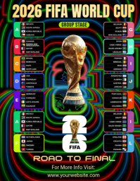 Black Neon 2026 FIFA World Cup Flyer template