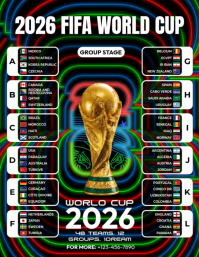 Black Neon 2026 FIFA World Cup Flyer template