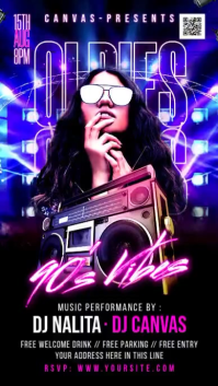 Black 90s Music Event História do Instagram Template