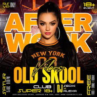 Black After Work Club Event โพสต์บน Instagram Template