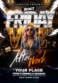 Czarny After Work Party A5 Template