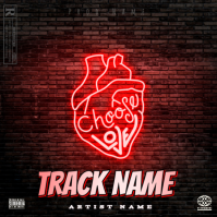 Black Neon Album Cover Album Cover template