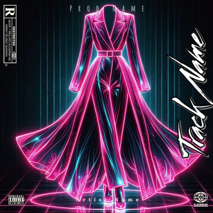 Black Neon Album Cover Album Cover Template | PosterMyWall