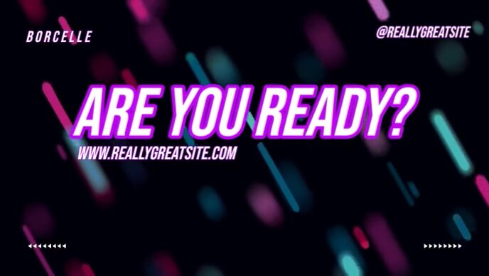 black neon  are you ready Miniatura do YouTube template