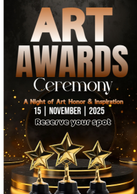Negro Art Awards Ceremony A1 Template