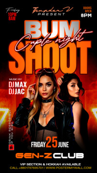 Black Neon  Ballers Friday Night Party Instagram Story template
