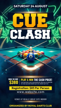 Czarny Billiards Tournament Instagram Story Template