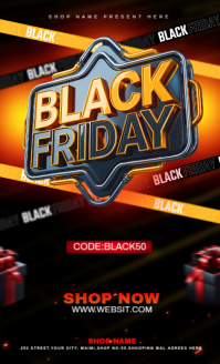 Black Neon Black Friday Sale Tempalte Us Legal template