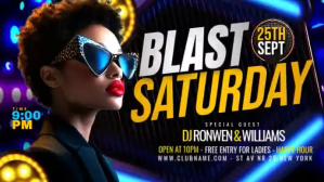 Black Club Event Digital Display Template