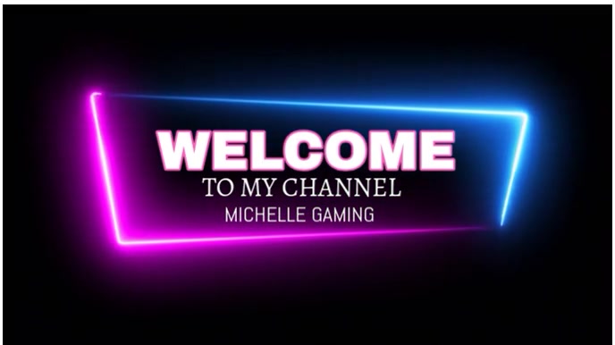 Black Neon Blue And Pink Futuristic Gaming Channel  Twitch Overlay template