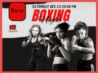 Black Neon Boxing Club Template Yard Sign Рекламный щит