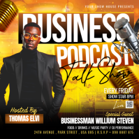 Black Neon Business Podcast Event Instagram Post Instagram-bericht template