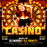 สีดำ Casino Night Event Instagram Post Template