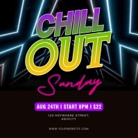 Black Neon Chillout Sunday Pos Instagram template