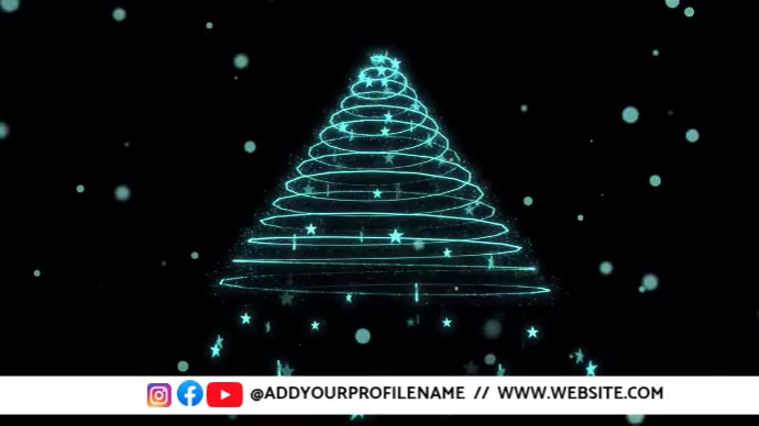 Black Neon Christmas Tree Wallpaper Digital Display Video Template ...
