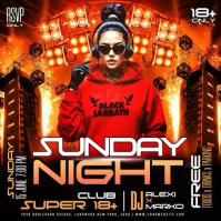 Black Neon Club DJ Night Event Square Video สี่เหลี่ยมจัตุรัส (1:1) template