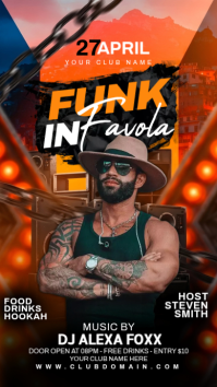 黑色 Club Event Цифровой дисплей Template