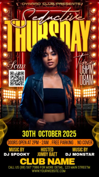 Black Club Event Ekran reklamowy Template