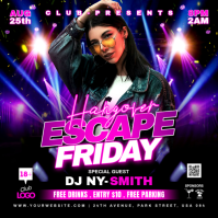 Black Neon Club Event Instagram Post Instagram-Beitrag template