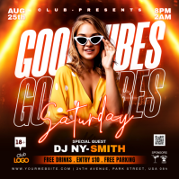 Black Neon Club Event Instagram Post template