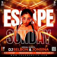 Black Neon Club Event Instagram Post Video Instagram-bericht template