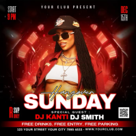 Black Neon Club Event Instagram Post Video template