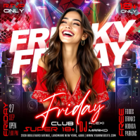 Black Club Event Сообщение Instagram Template