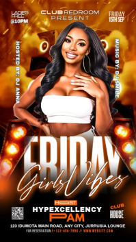 Black Neon Club Event Instagram Story Video Instagram-Story template