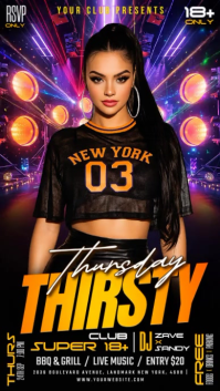 Black Club Event История на Instagram Template
