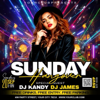 Black Club Event Promotion Post Instagram Template