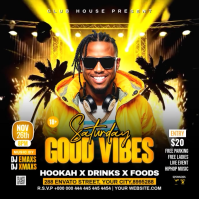 Black Neon Club Event Promotion Instagram Post Video Instagram-Beitrag template