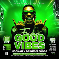 Black Neon Club Event Promotion Instagram Post Video Instagram-Beitrag template