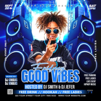 Black Neon Club Event Promotion Instagram Post Video Instagram-opslag template