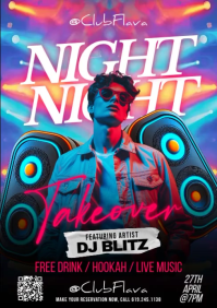 Schwarz Club Night Event A5 Template