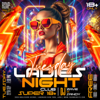 Black Club Night Event Wpis na Instagrama Template