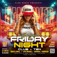 Black Neon Club Night Event Instagram Post Video template