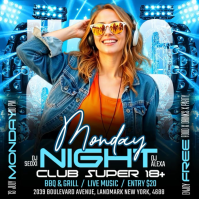 Black Neon Club Night Event Instagram Post Video Instagram-Beitrag template