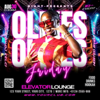 Black Club Night Event Instagram-opslag Template