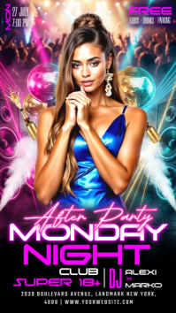 Black Neon Club Night Event Instagram Story template