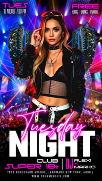 Black Tuesday Night Club Event Instagram Story Template