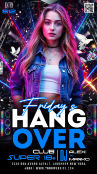 Black Club Night Event Historia de Instagram Template