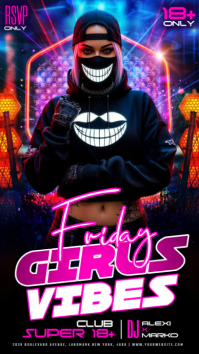 Zwart Club Night Event Instagram-verhaal Template
