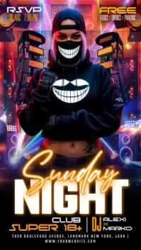 Black Club Night Event История на Instagram Template