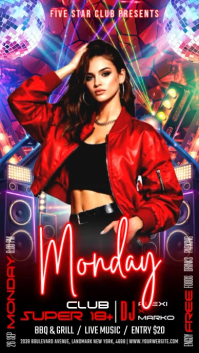Negro Club Night Event Instagram Story Template